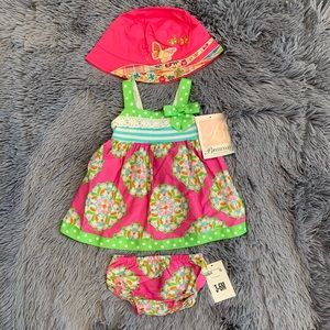✨Sale✨Baby girl floral dress with hat